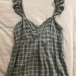 Abercrombie & Fitch Sage Green Strappy Blouse